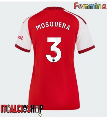 Arsenal Cristhian Mosquera #3 Prima Maglia Femmina 2026-27 Manica Corta